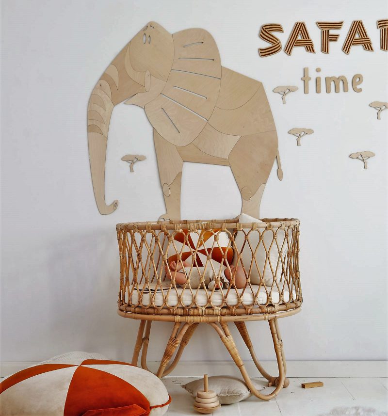 dekoracja ścienna słoń safari